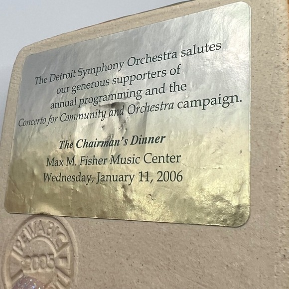 Pewabic Pottery Detroit Skyline Green Tile DSO 06 Chairmans Dinner Commemorative - Picture 8 of 8